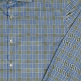 Men's Bold-Check Sharp Fit Dress Shirt Green/Blue